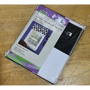 Checkered Flag Window Valance 4" Checks 60"W x 15" Car Racing NASCAR